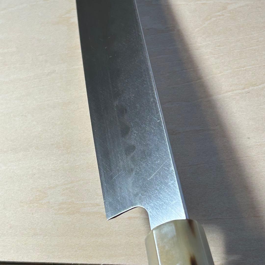 包丁 柳刃包丁 切付 職人 プロ用 波紋 正国作 使用未使用 本鍛錬 黒檀