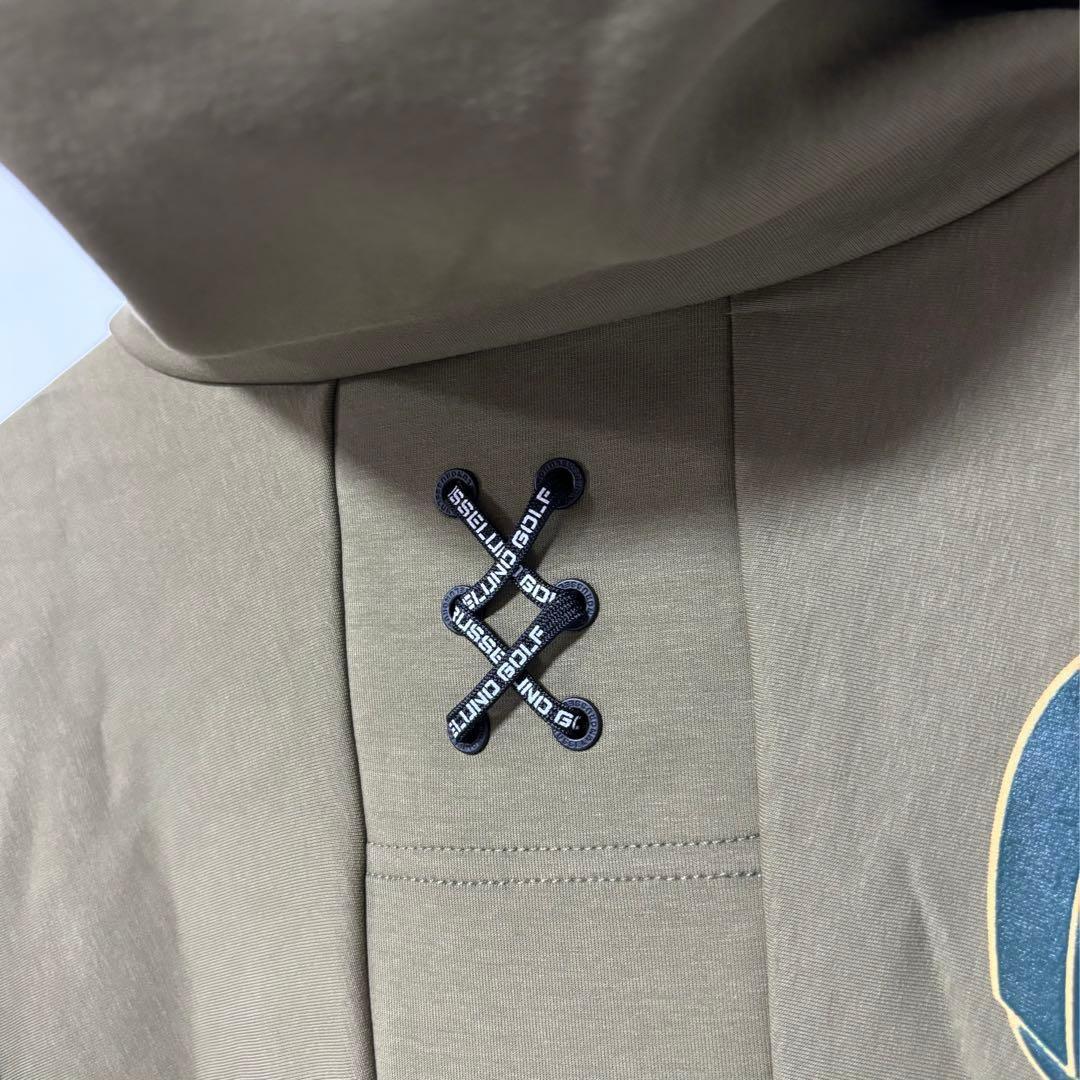 新品 ラッセルノ ゴルフ マスク フーディー マルチロゴ カーキ ゴルフ L 5