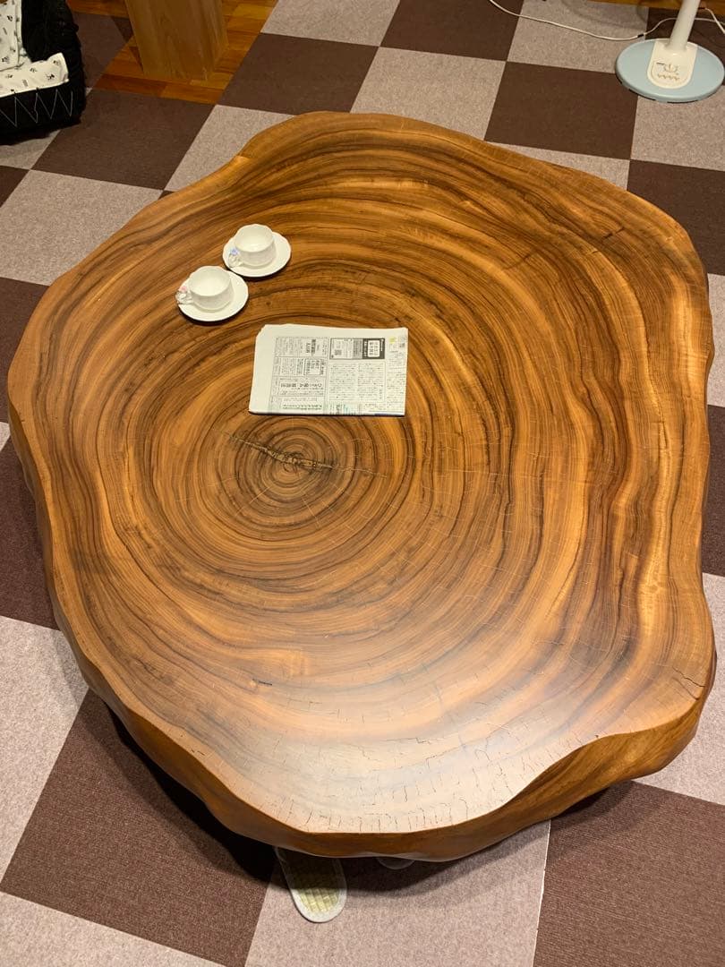 テーブル ローテーブル 一枚板