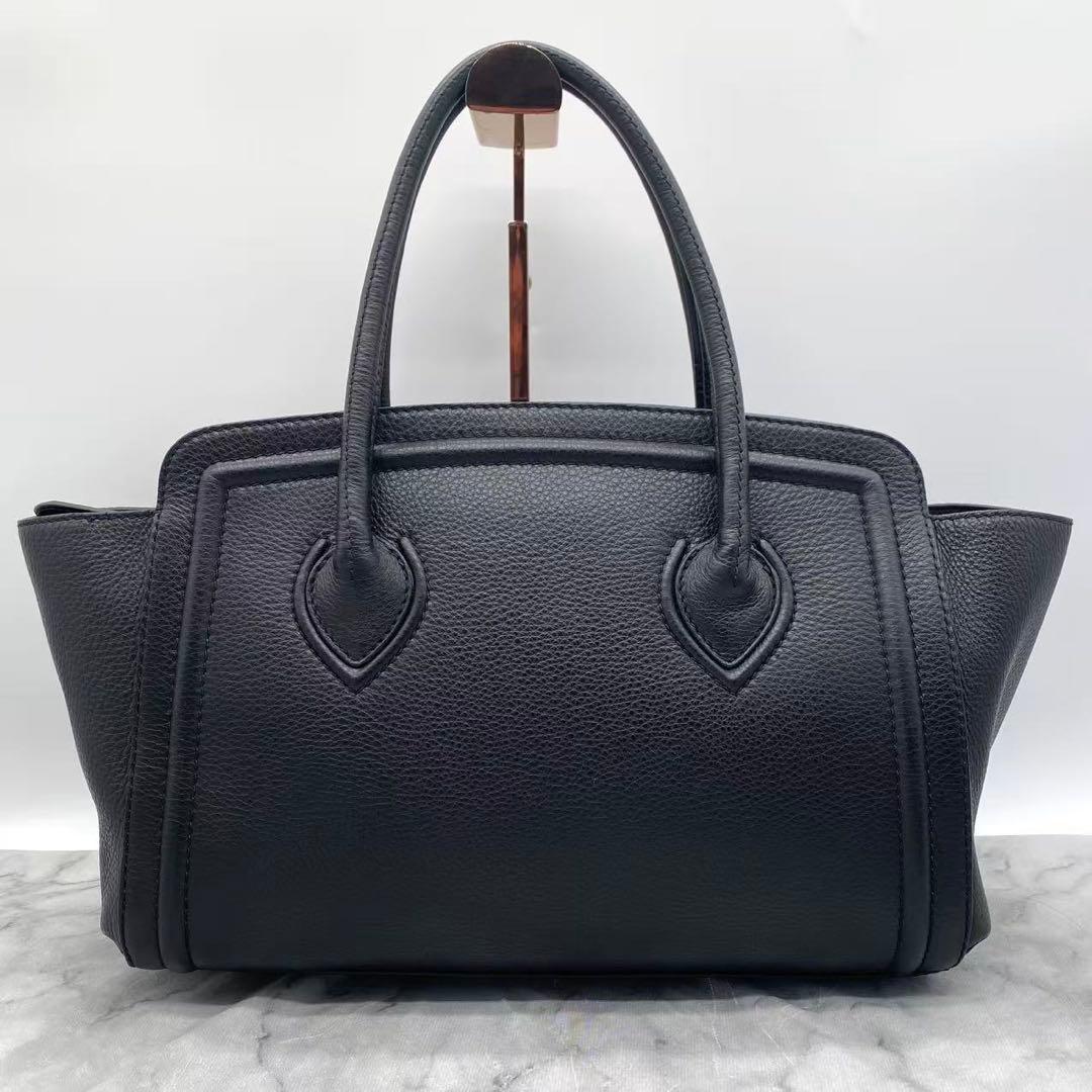 未使用級　フルラ　カレッジ　トートバッグ　A4収納　ブラック　ユニセックス