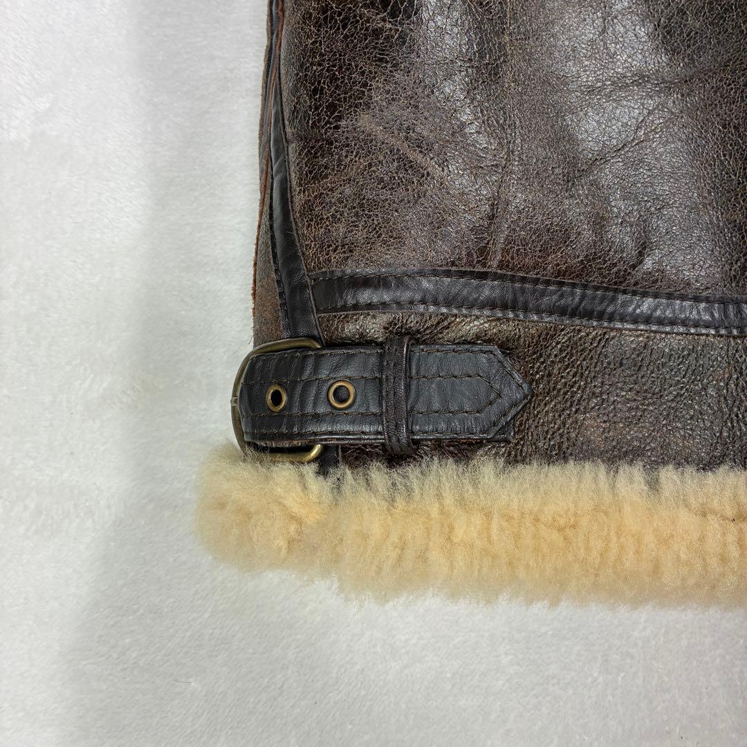 早い者勝ち！HANAI B-3フライトジャケット ムートンジャケット レザー M