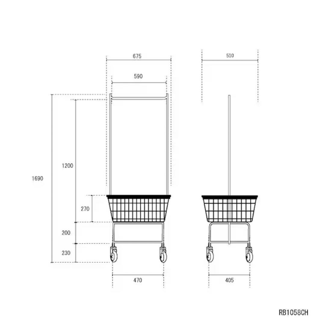 まさみ様 / PFS LAUNDRY CART DOUBLE POLE