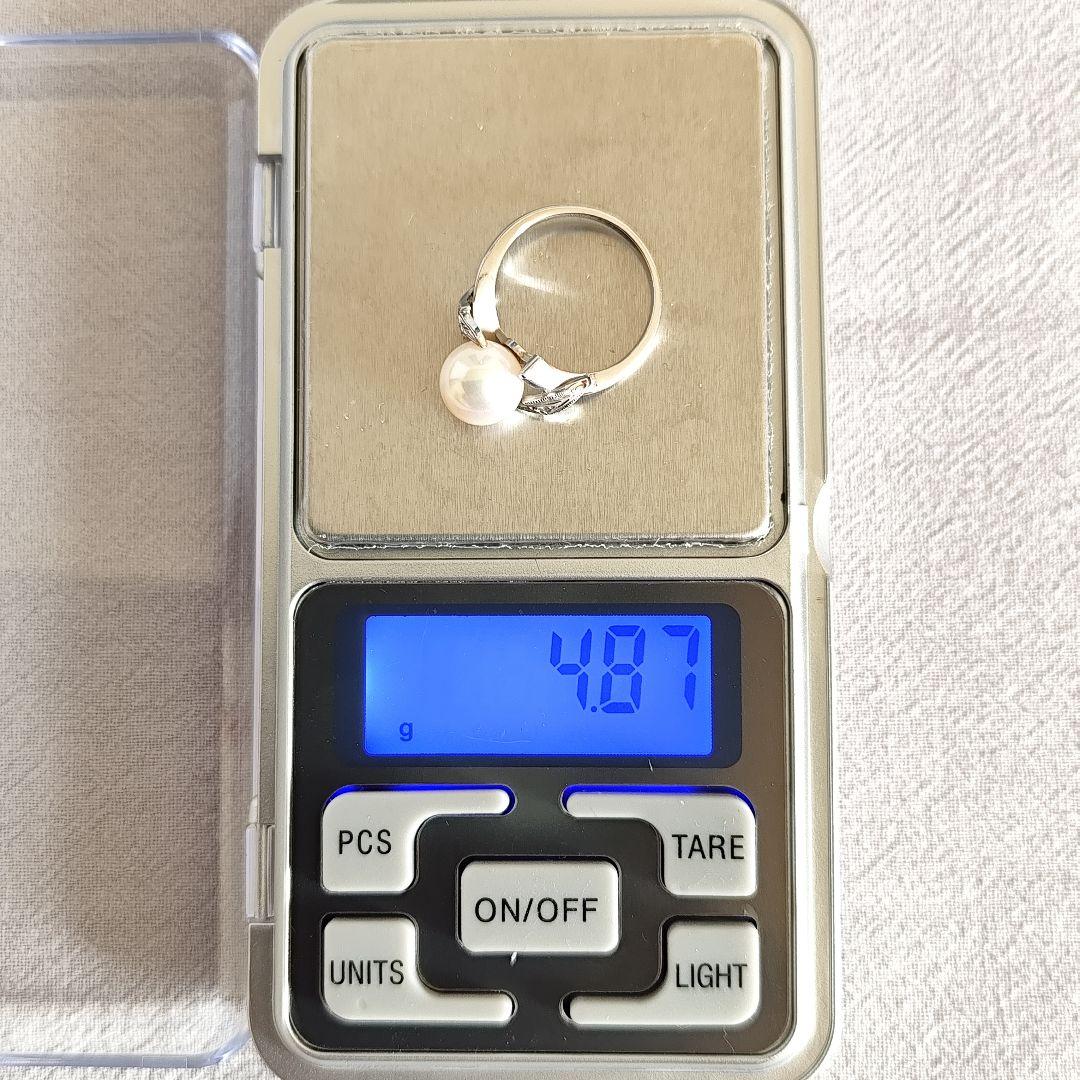 MIKIMOTO ミキモト パールリング ダイヤ Pt950 8.8ミリ