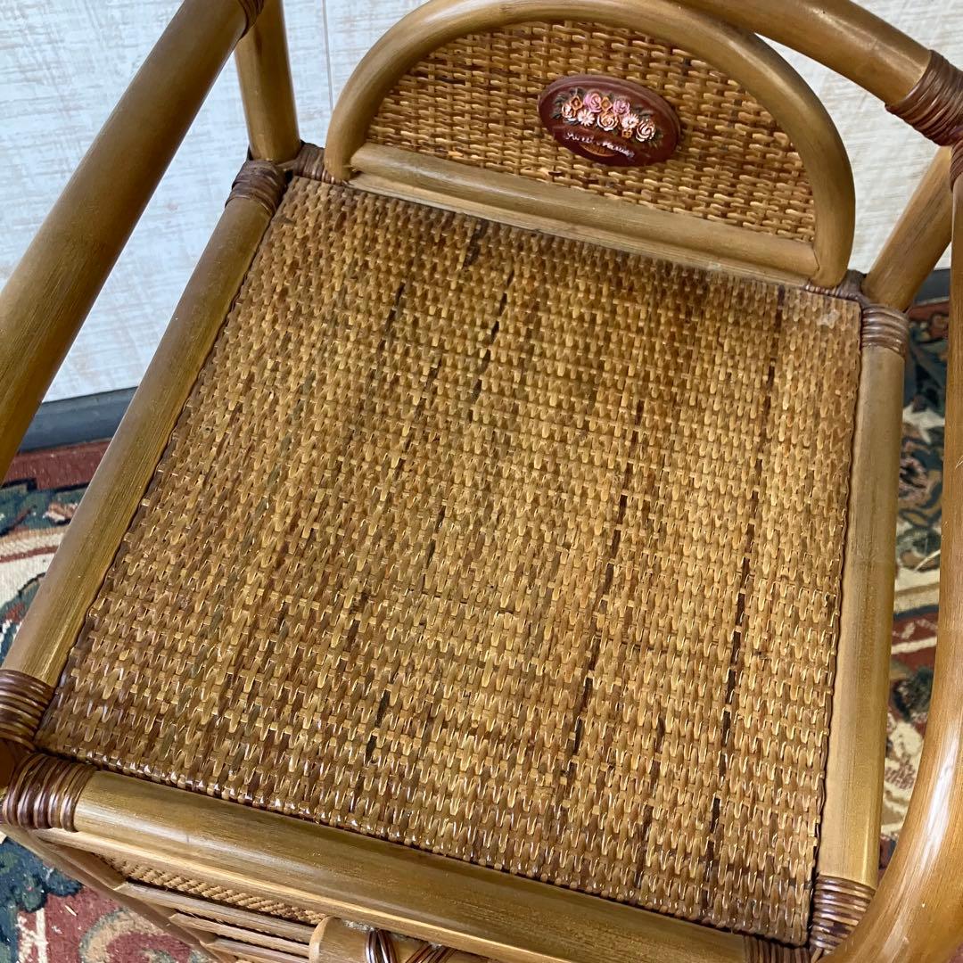 昭和レトロ ラタンチェスト 5段収納サニタリーラック 引き出しタンス 箪笥