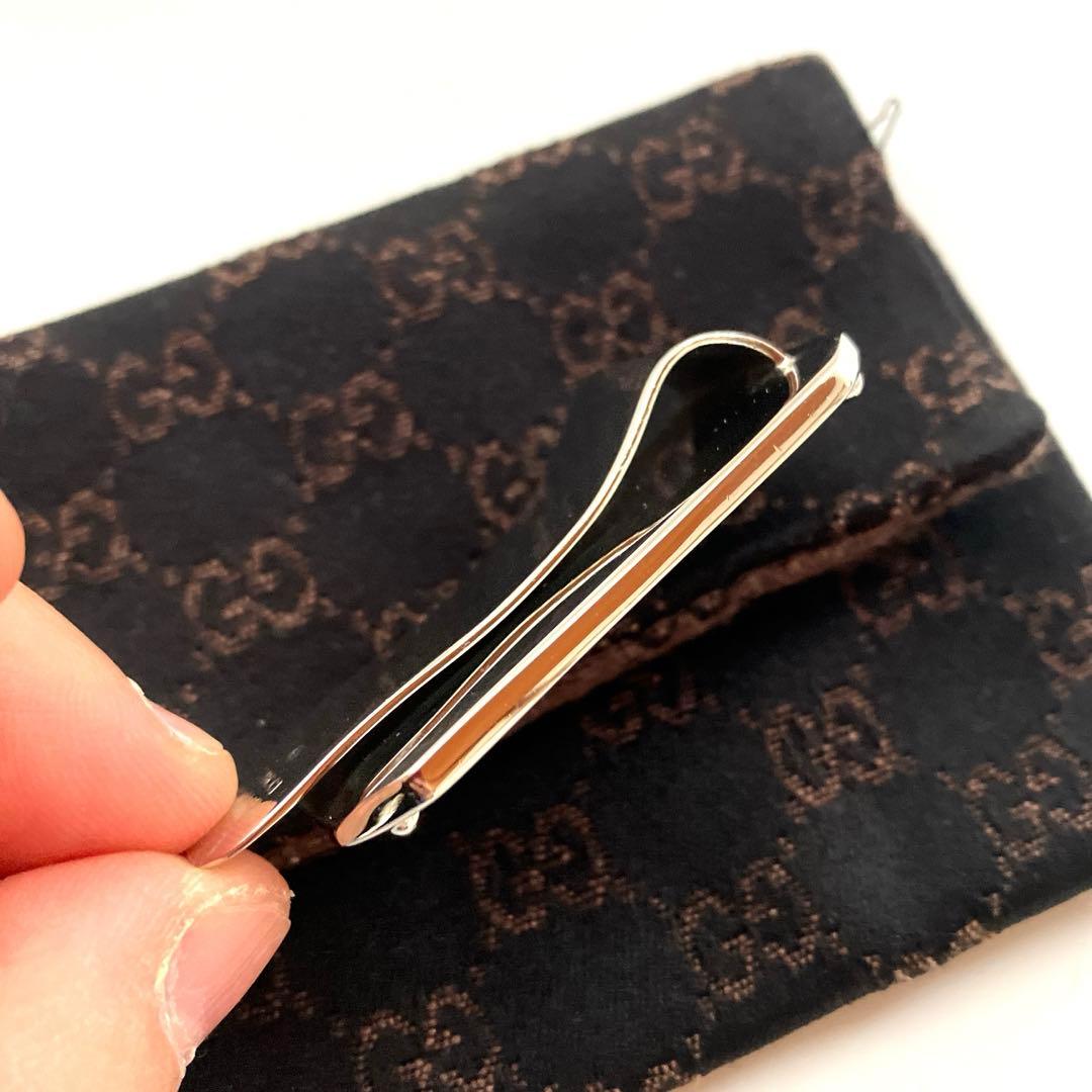 【極美品】GUCCI グッチ シマ レザー マネークリップ