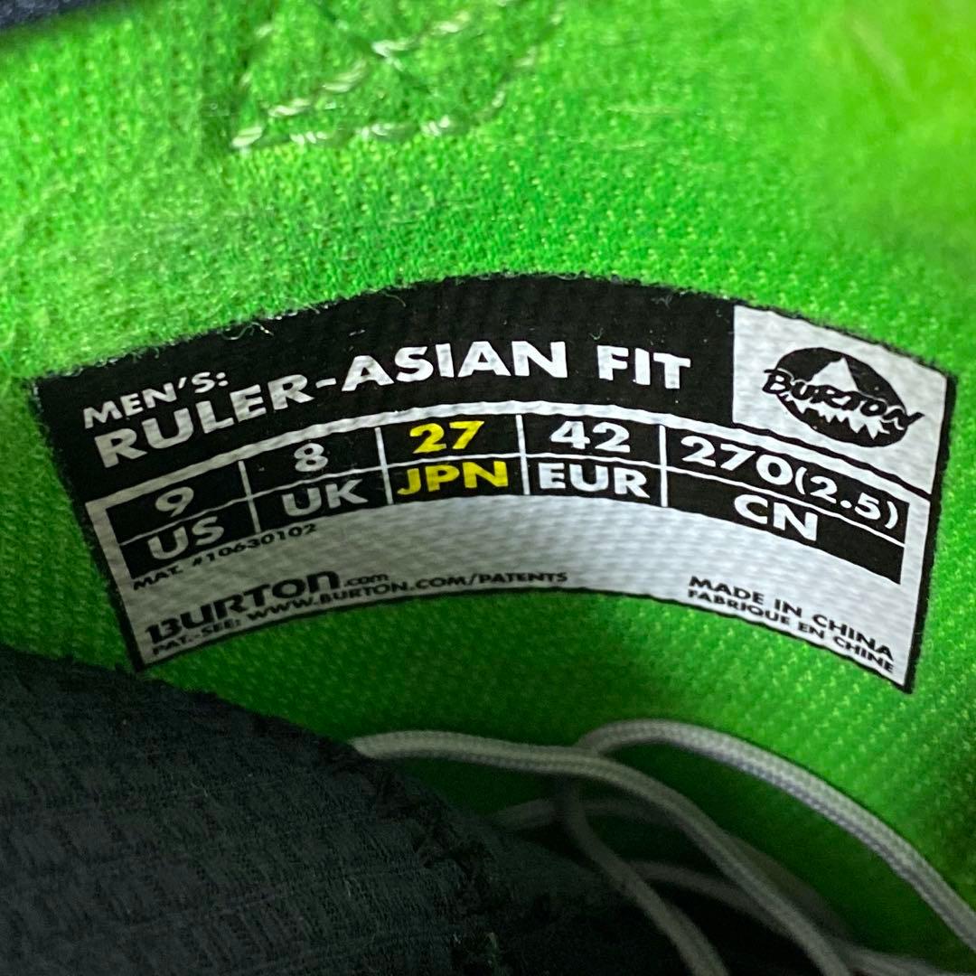 【即日発送】BURTON スノボブーツ　RULER-ASIAN FIT 27cm