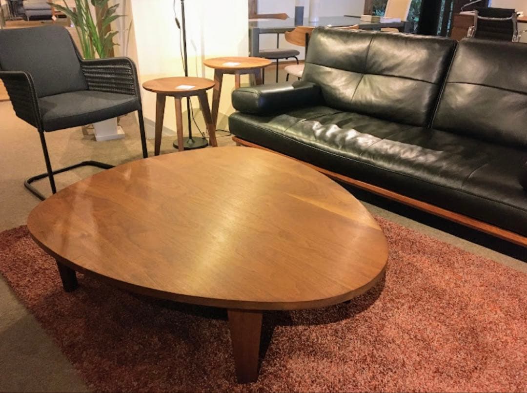 値下げ⭐︎無垢⭐︎楕円形テーブル