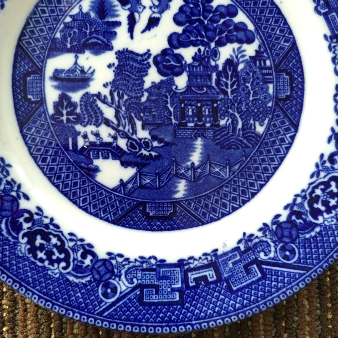 【1892〜1925年】JHW&SONS HANLEY ウィロー　デザート皿