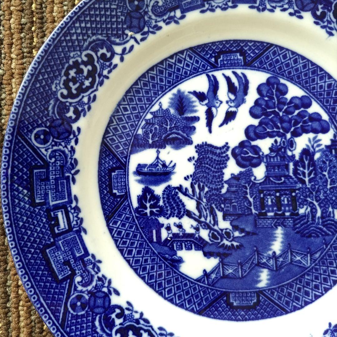 【1892〜1925年】JHW&SONS HANLEY ウィロー　デザート皿