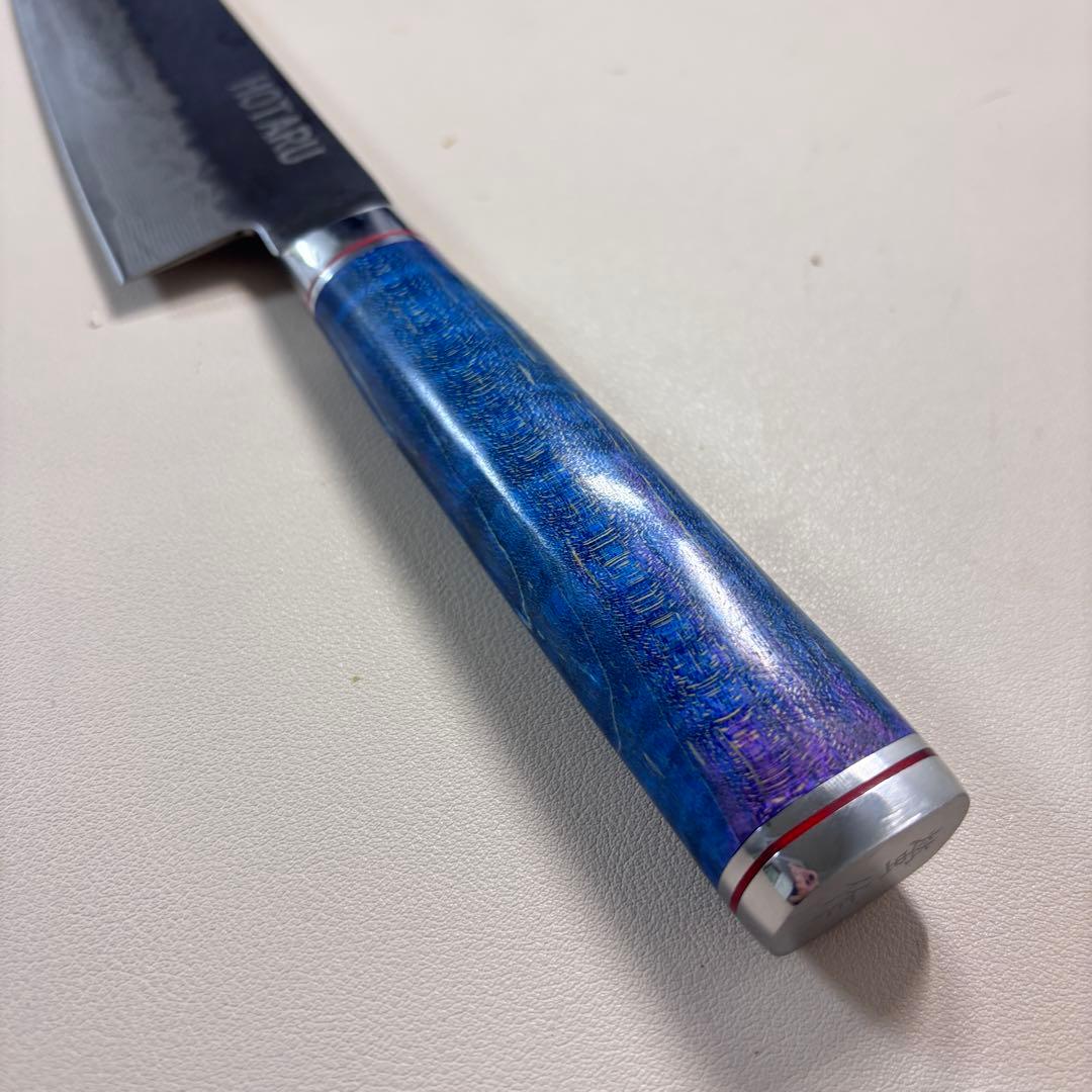 240mm黒打ちダマスカス　(切付型)牛刀シェフナイフ 牛刀【新品】～