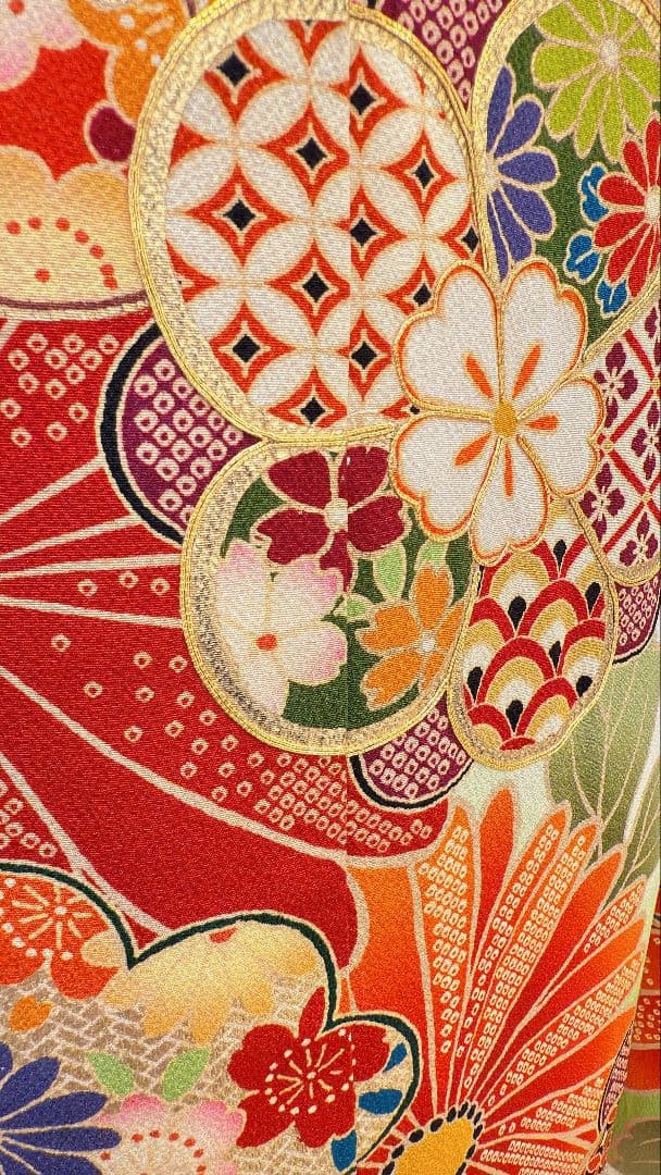 白地　上品な梅と菊の古典振袖フルセット