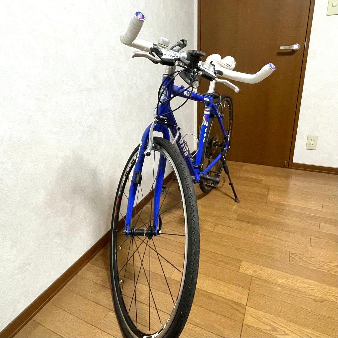 【引き取り限定】GIOS MISTRAL クロスバイク 青　室内保管　付属品多数