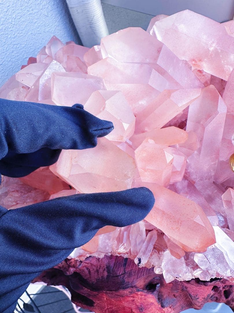 巨大❗希少❗️超綺麗♡超強いパワー ピンク ヒマラヤ水晶クラスター天然石A1436
