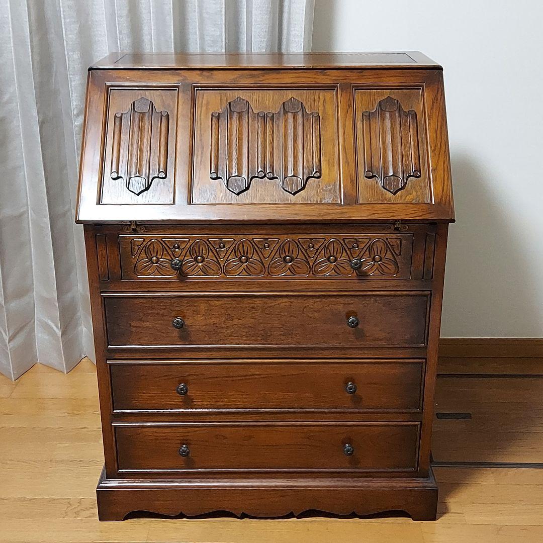 美品　ライティングビューロー　チェスト