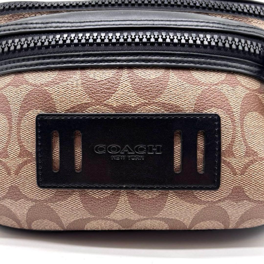 ✨良品✨ COACH　コーチ　ボディバッグ　シグネチャー　レザー　ウエストバッグ