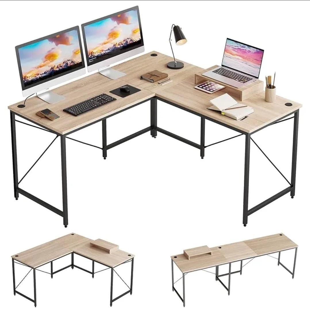 Bestier　L字デスク　ゲーミングデスク　在宅ワーク