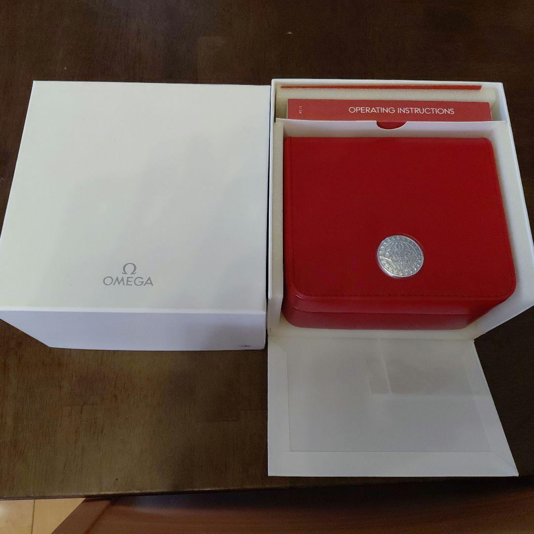 OMEGA 赤 レザーケース 取扱説明書付き
