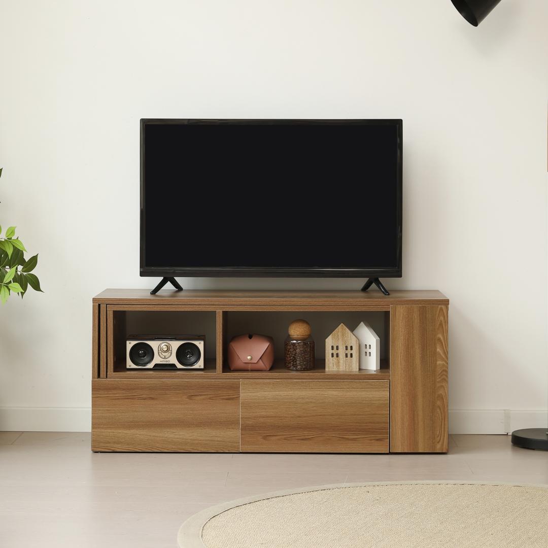 大人気！テレビ台 ローボード 収納 伸縮自由 幅95～169cmBrown