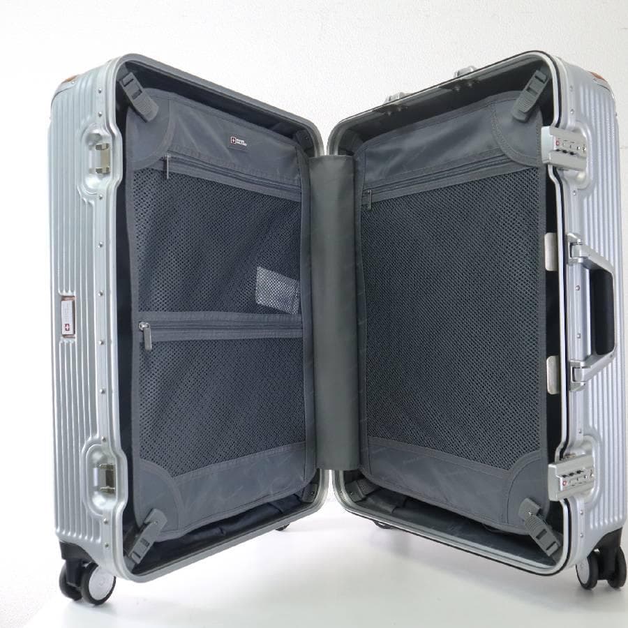値下展示品 スイスミリタリー プレミアムCタイプ シルバー 64L スーツケース