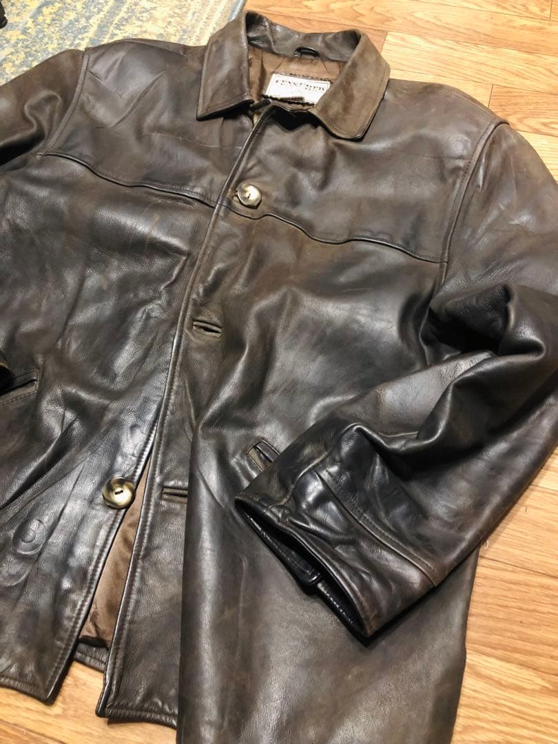 80s 90s カークラブジャケット レザー ヴィンテージ RRL レザーコート