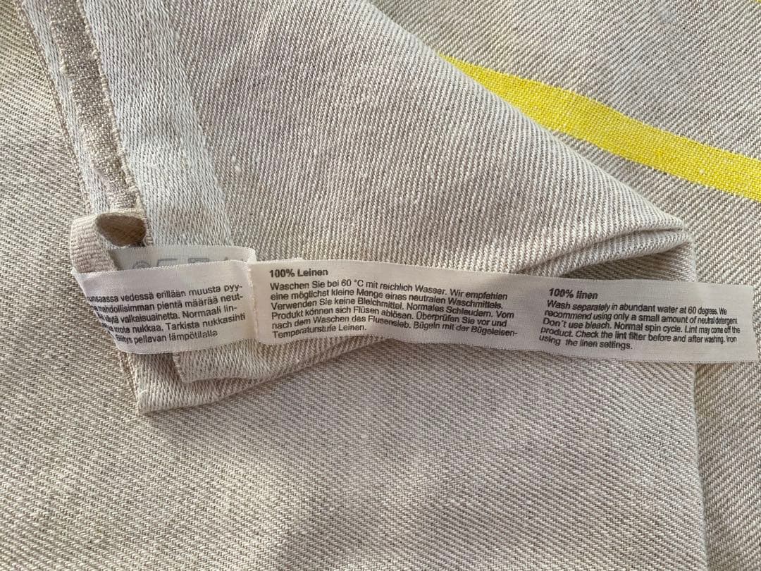 ラプアン カンクリさんのUSVAマルチユースタオル linen yellow