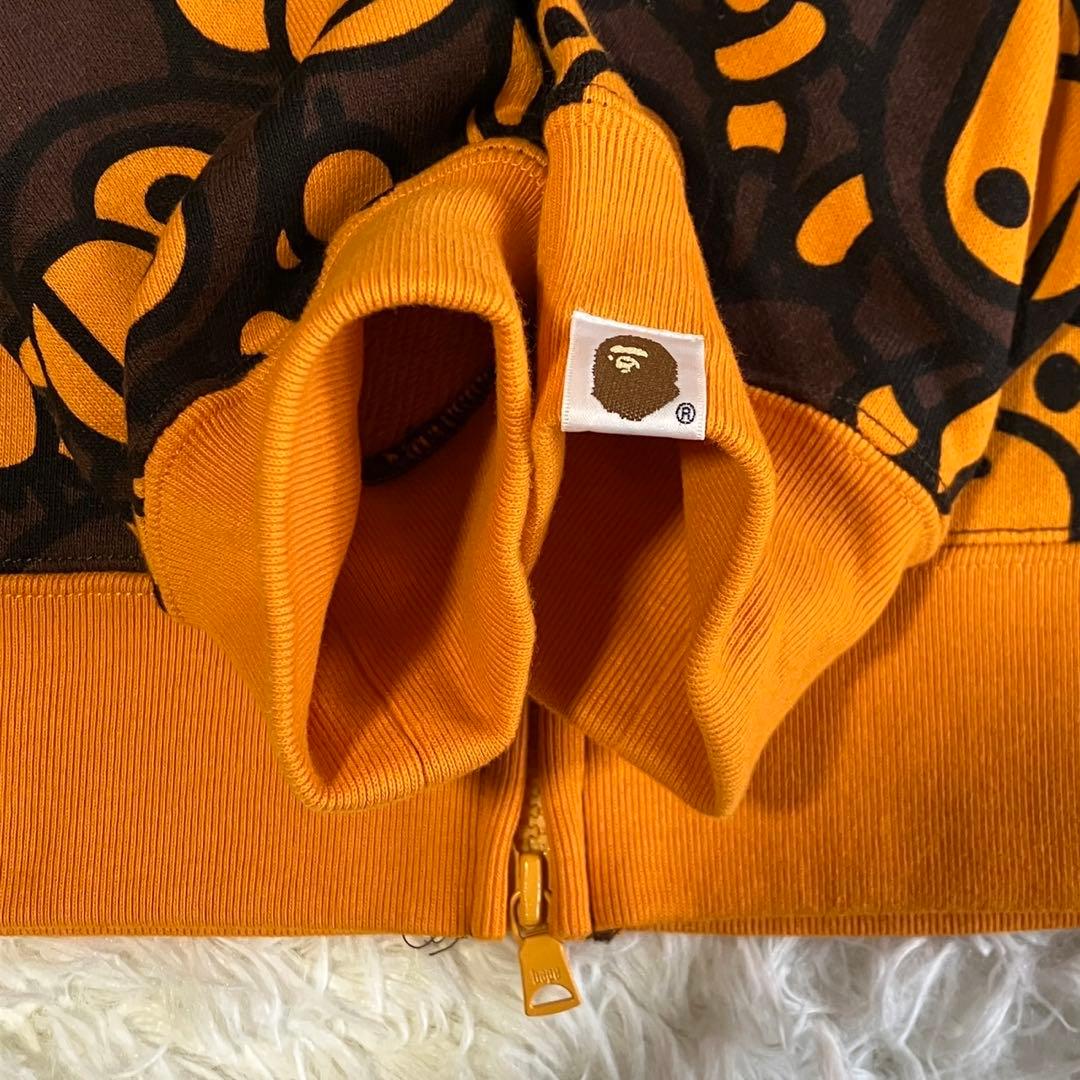 A Bathing Ape キャラクター柄パーカー S 猿 総柄
