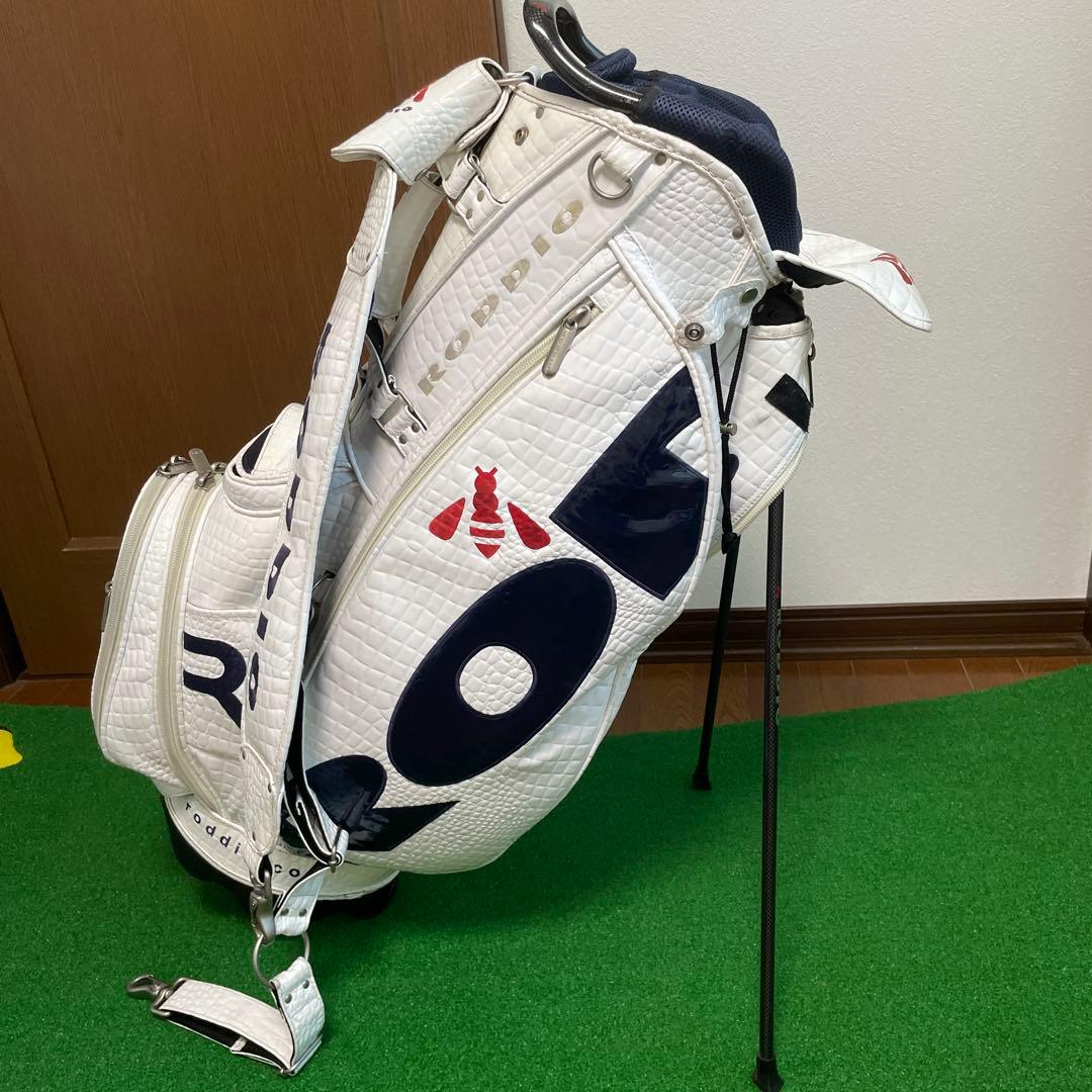 ★RODDIO ホワイトクロコのスタンドタイプキャディバッグ