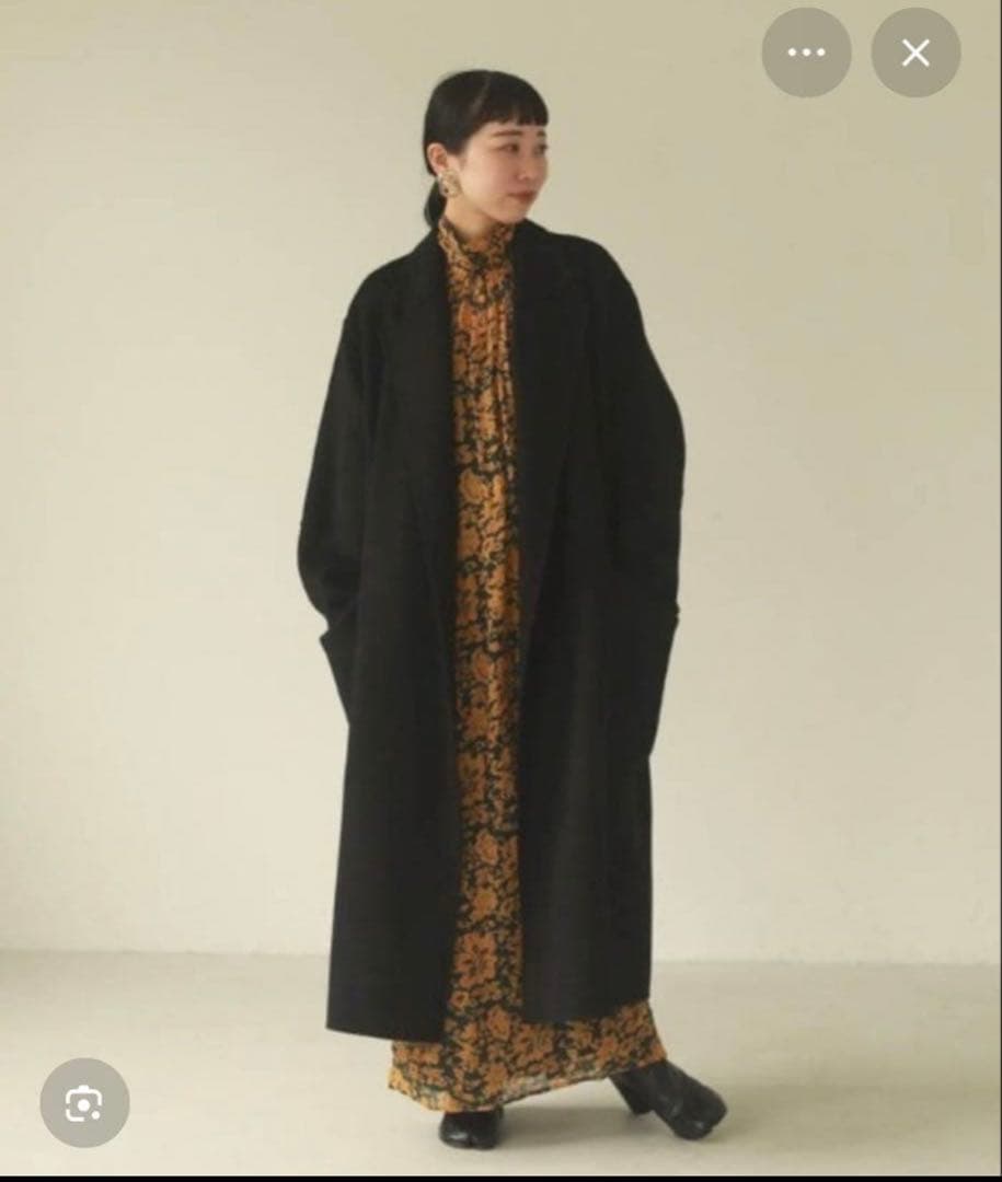 【美品】todayful Wool Over Coat ブラック36