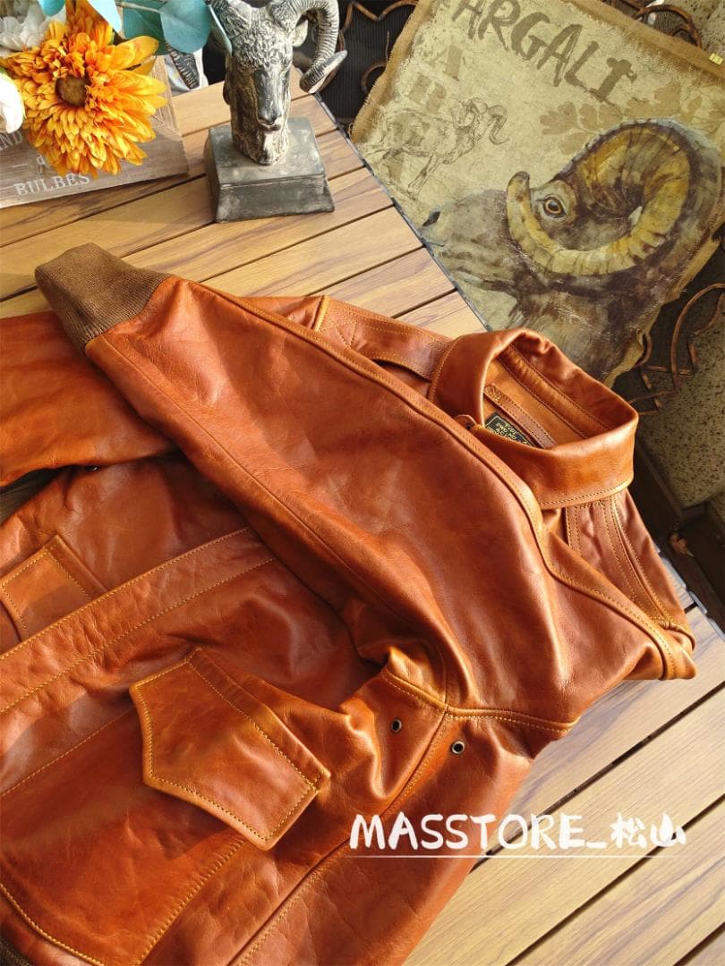 メンズ革ジャン A2 馬革 フライトジャケット レザージャケット本革S-5XL