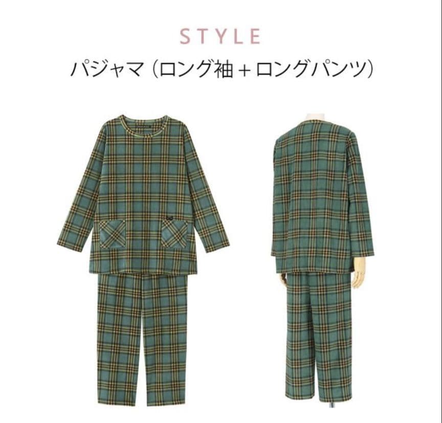 新品タグ付き マタノアツコ パジャマ ルームウェア フリース チェック L