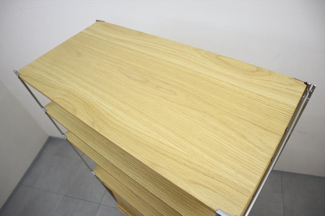 MUJI ステンレスユニットシェルフ ワイド 大 ボックス フラット扉 セット