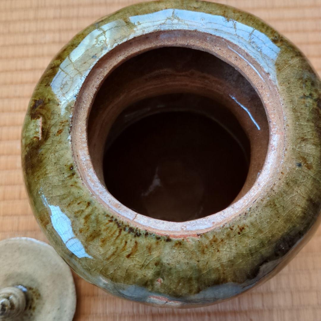 陶器製 水差し 木箱付き　瓢形耳付水指　銘千成　骨董　茶道具　即中斎　御箱書