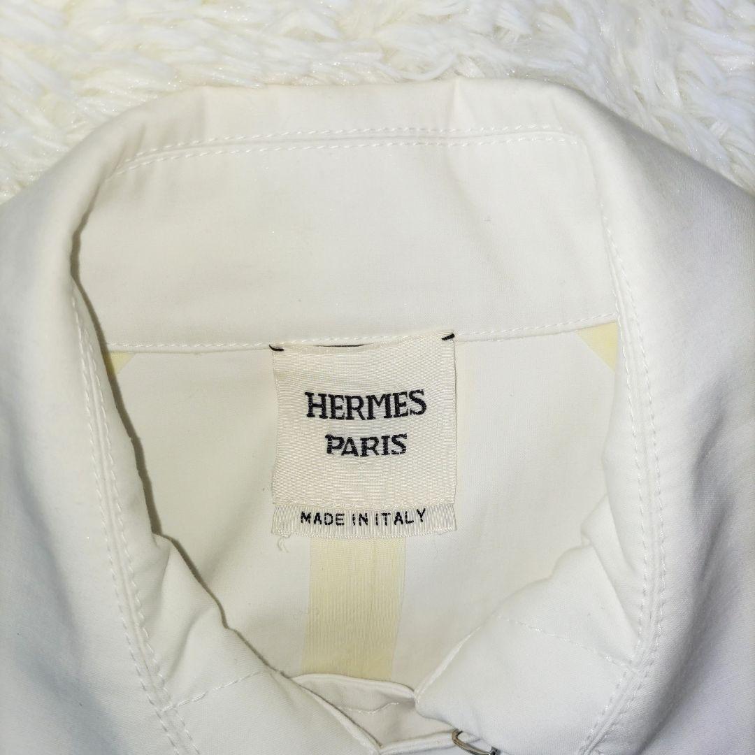 HERMES エルメス トレンチコートダブル ウエストベルト付き クリアボタン