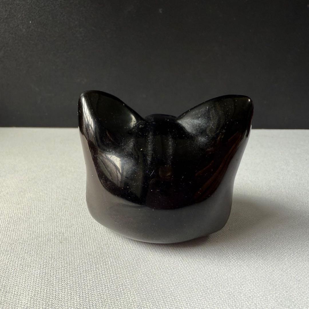 【❣️❣️❣️Aceth❤❤❤】天然石オブシデイアンの猫　NO.020605