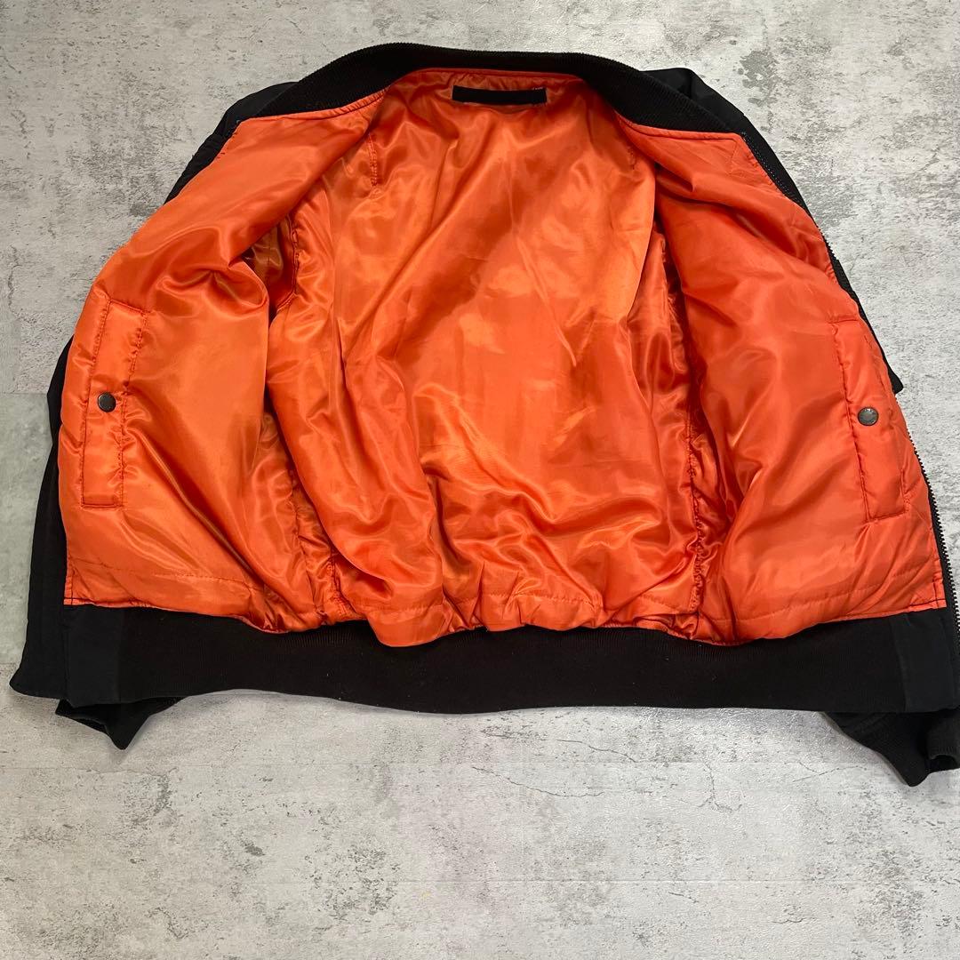 AVIREX MA-1 フライトジャケット ロゴ リバーシブル 短丈 ブルゾン