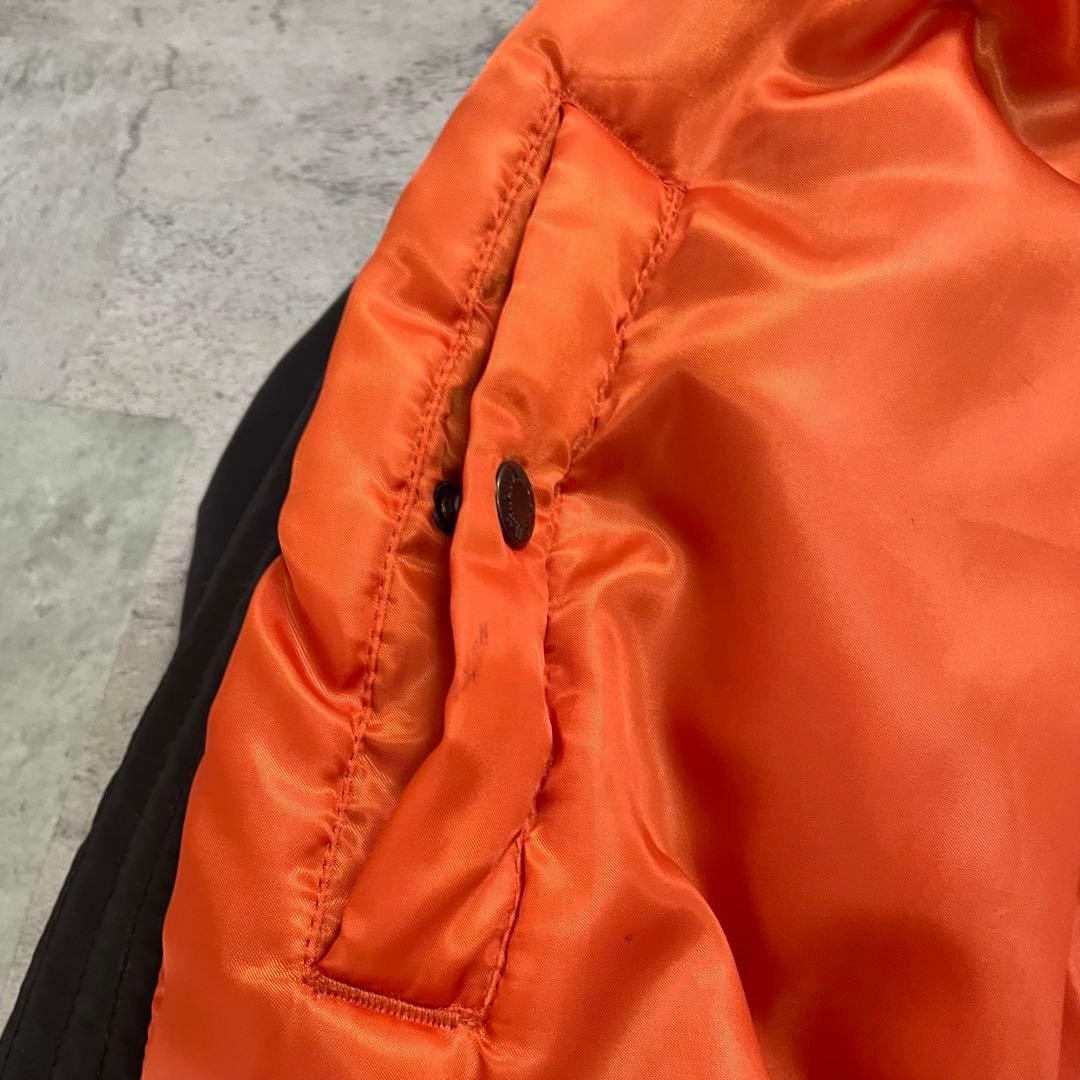 AVIREX MA-1 フライトジャケット ロゴ リバーシブル 短丈 ブルゾン