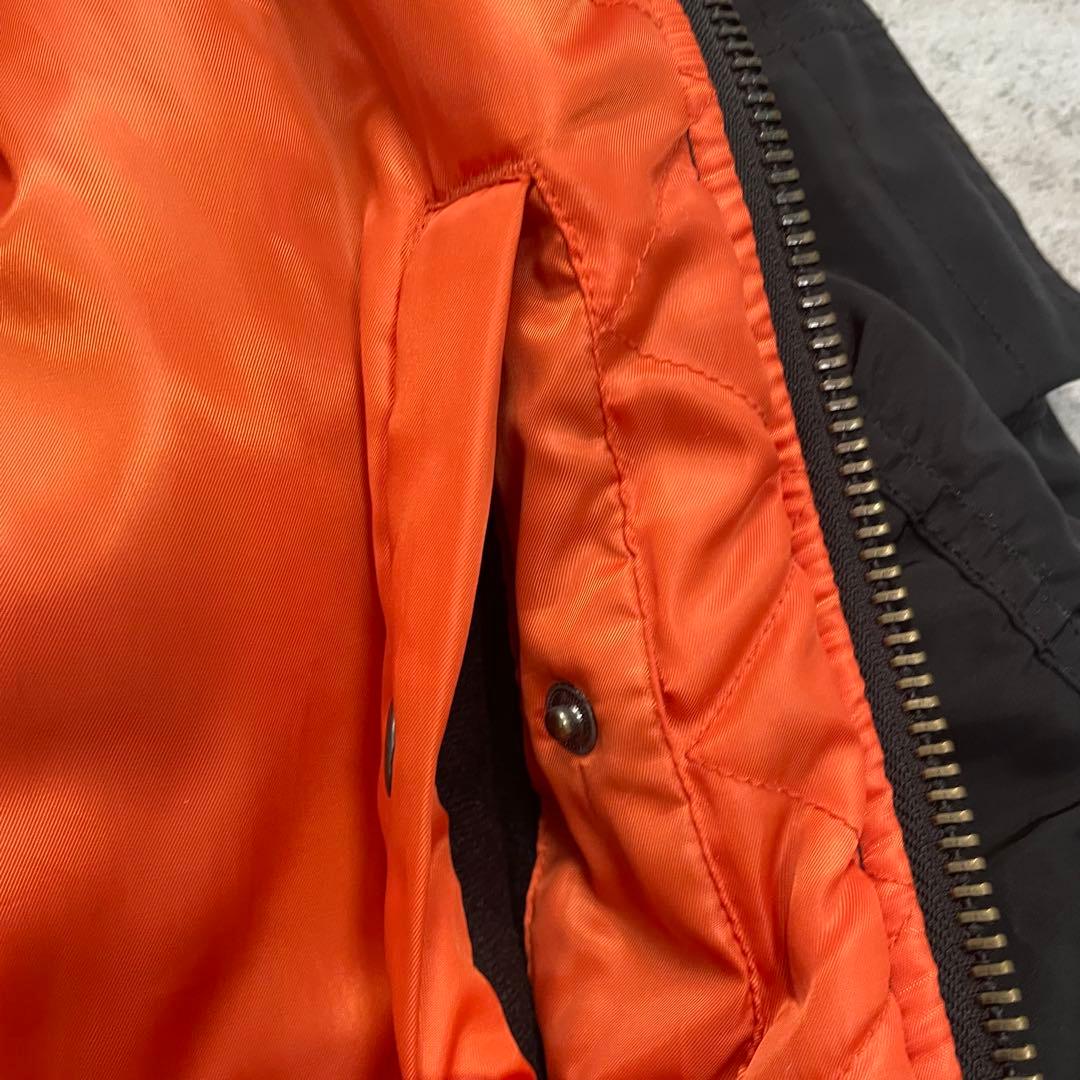 AVIREX MA-1 フライトジャケット ロゴ リバーシブル 短丈 ブルゾン