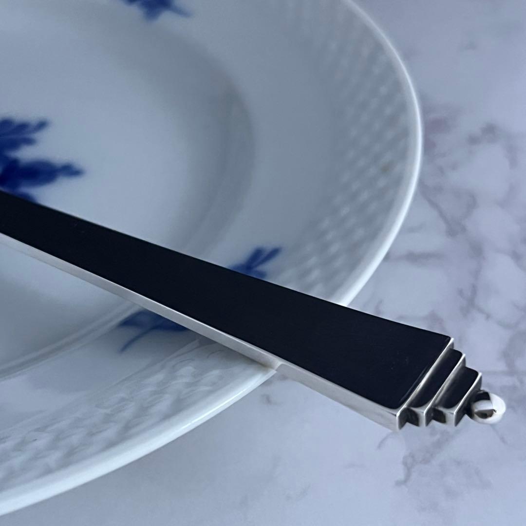 【未使用】ジョージジェンセン PYRAMID ピラミッド ディナースプーン 純銀