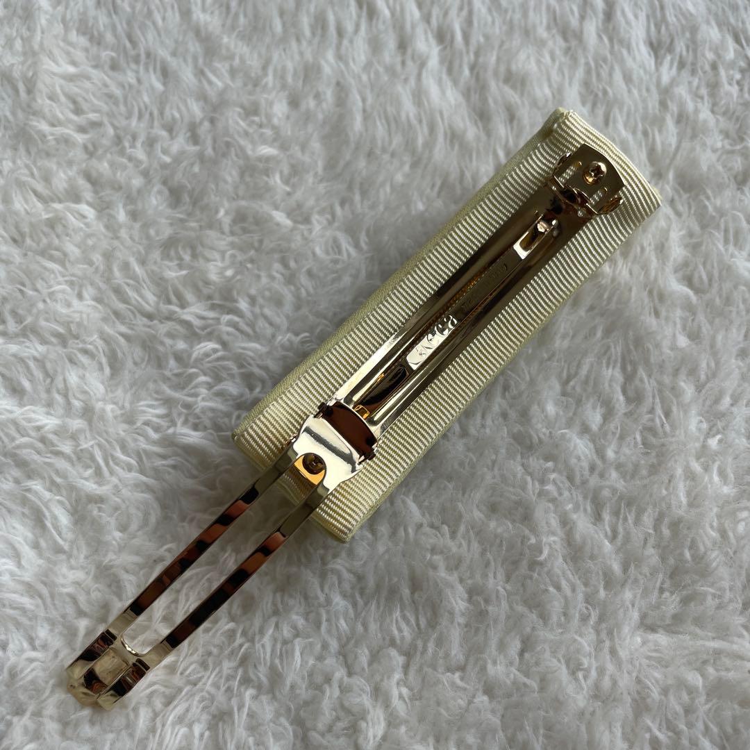 ACCA 希少★ イエロー パール バレッタ フラワー 黄色 花