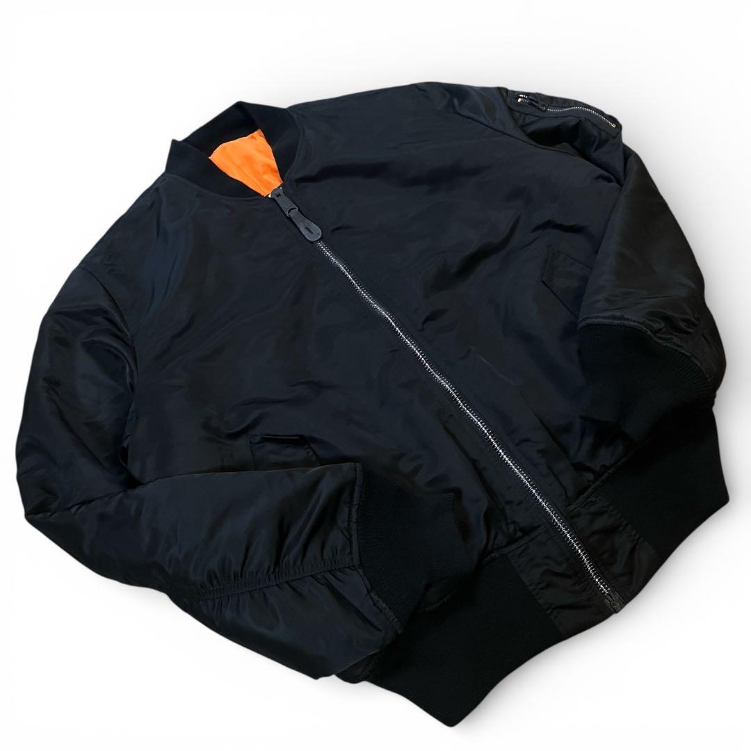 alpha ma-1 中綿 ミリタリー フライト ジャケット 短丈 太アーム L