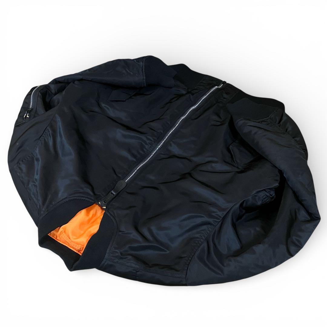 alpha ma-1 中綿 ミリタリー フライト ジャケット 短丈 太アーム L