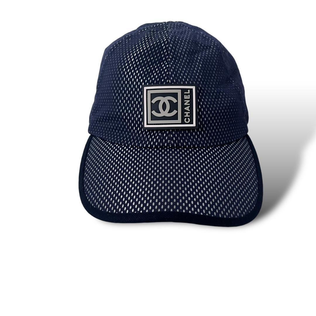 美品 CHANEL シャネルスポーツ メッシュキャップ M ココマーク