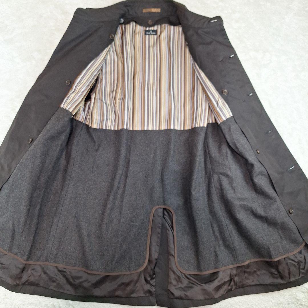 ポールスミス　2wayコート　ライナー　カシミヤ混　マルチストライプ　XL
