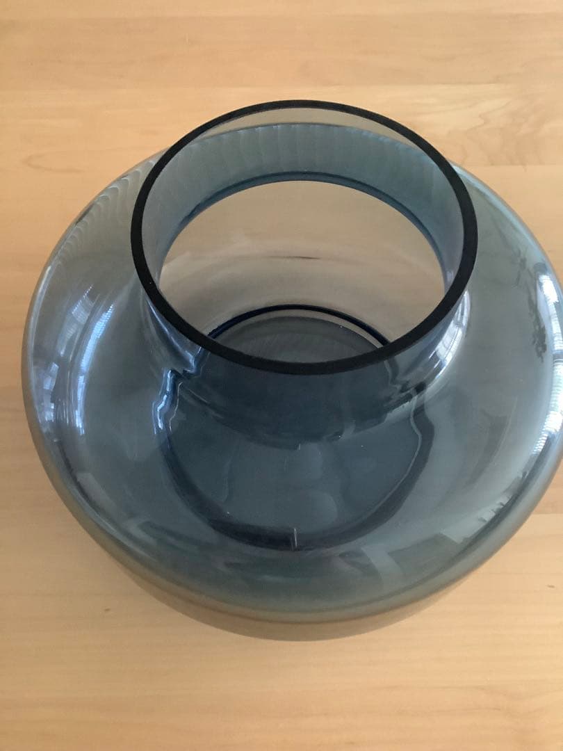 ちさき　マリメッコ　urna glass vase ダークブルー