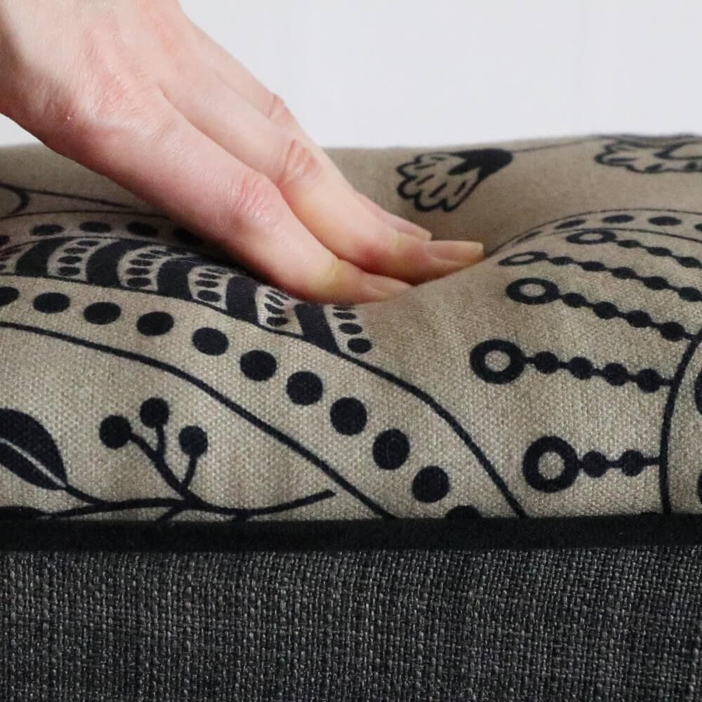 ★スツールベンチ グレー＆エスニック クッションチェア 椅子 グレー 腰掛【S】