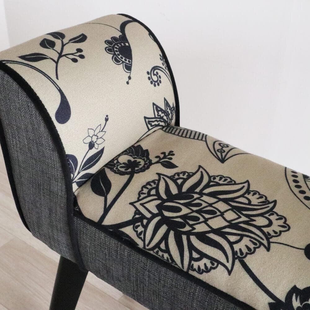 ★スツールベンチ グレー＆エスニック クッションチェア 椅子 グレー 腰掛【S】