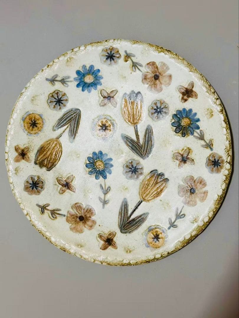 期間限定　本田あつみ ワイルドフラワー　プレート 直径約25cm