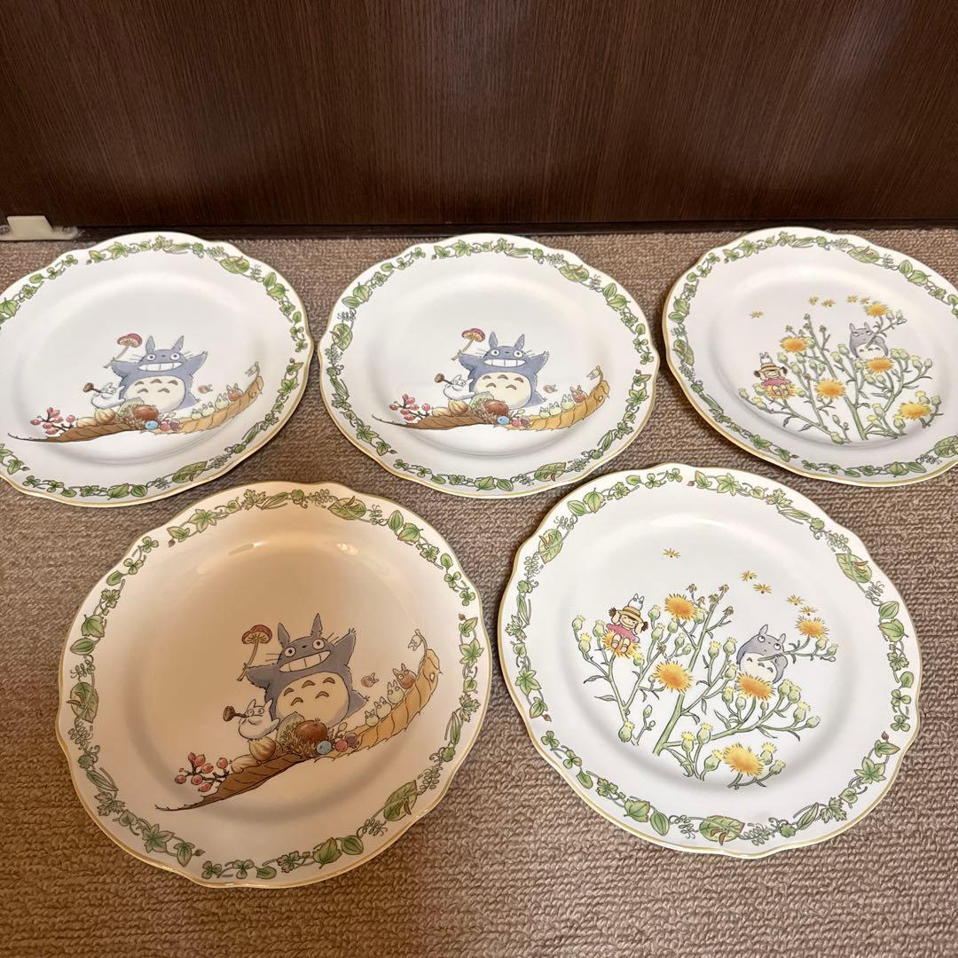 となりのトトロ　ノリタケ　21cm サラダ皿　5枚セット