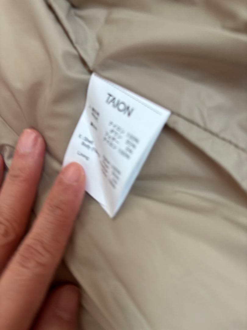 TAION 別注 ダウンマフラー付 クルーネックミドルダウン ナノユニバース