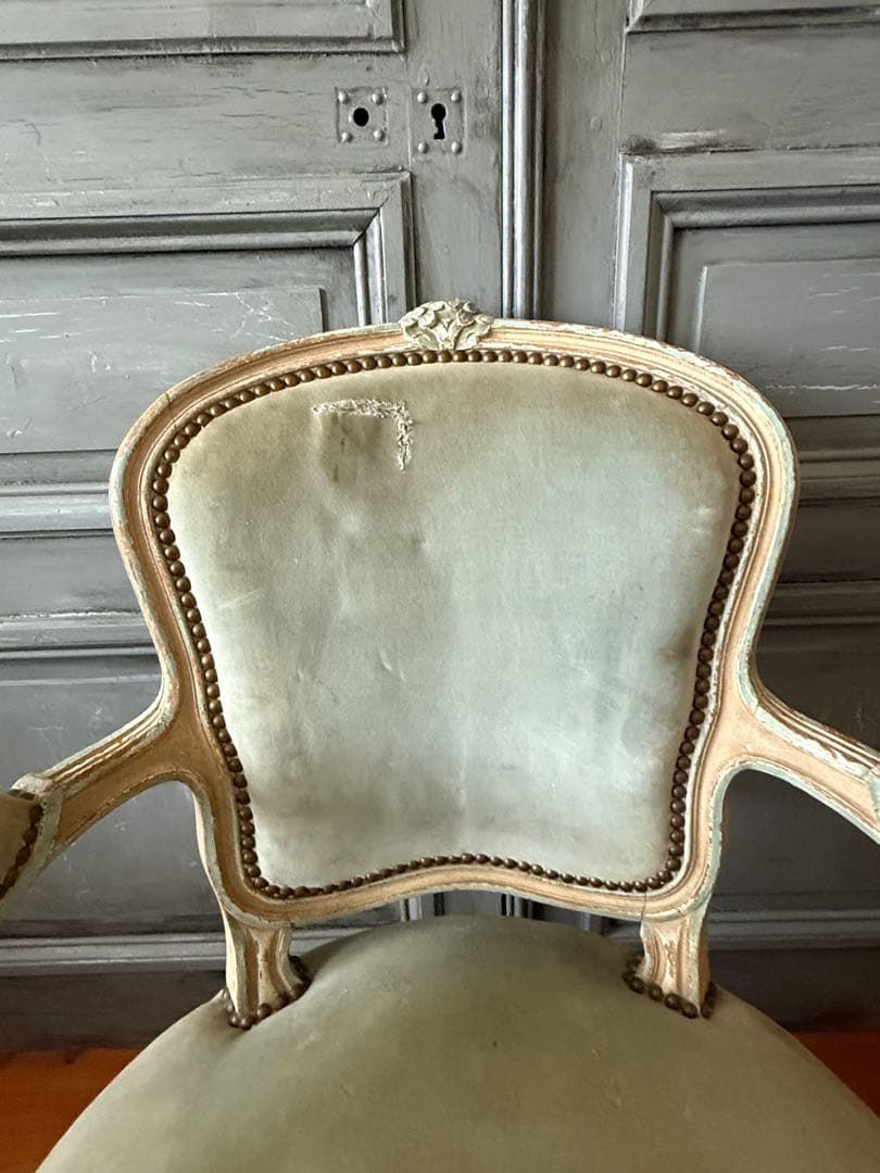 フレンスアンティーク　ルイ15世アームチェア　サロンチェア